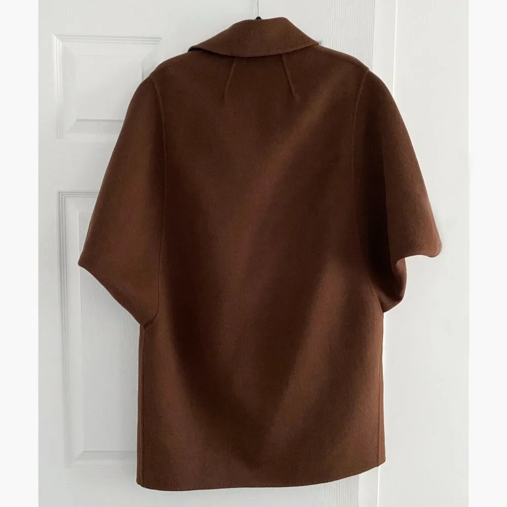 Michael Kors Doubleface Cape in Brown, size Medium - Picture 4 of 7